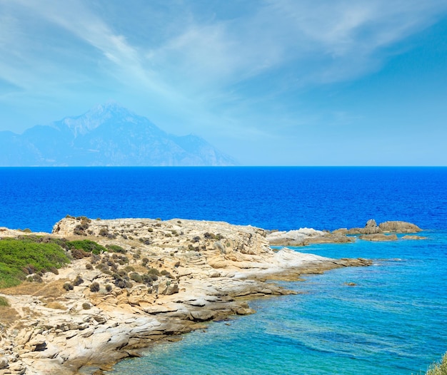 Summer sea coast Sithonia Greece