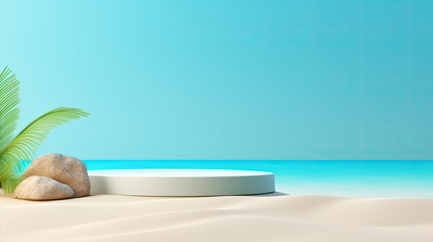 Summer seaside podium background