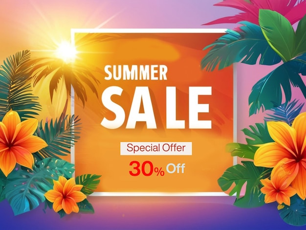 summer season offer banner template