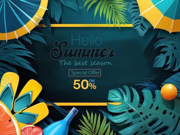 summer season offer banner template