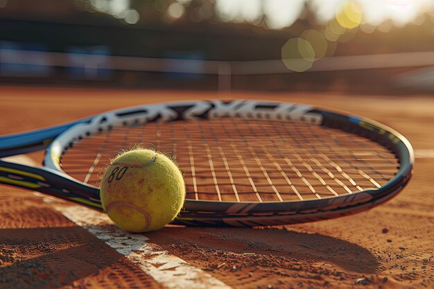 Summer Strawberries and Tennis Balls Seasonal Background