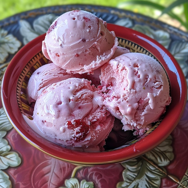 Summer Strawberry Ice Cream