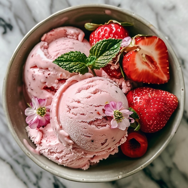 Summer Strawberry Ice Cream