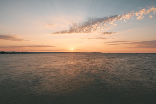 Summer sunset on the seaside