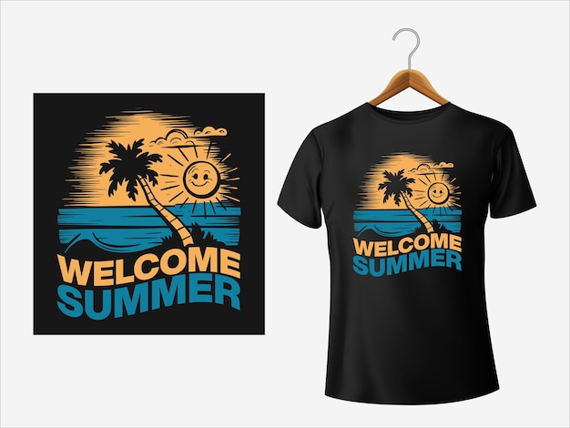 Summer t shirt design design vector illustration template for print on eps 10 file