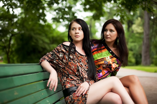 Summer time. two young women.