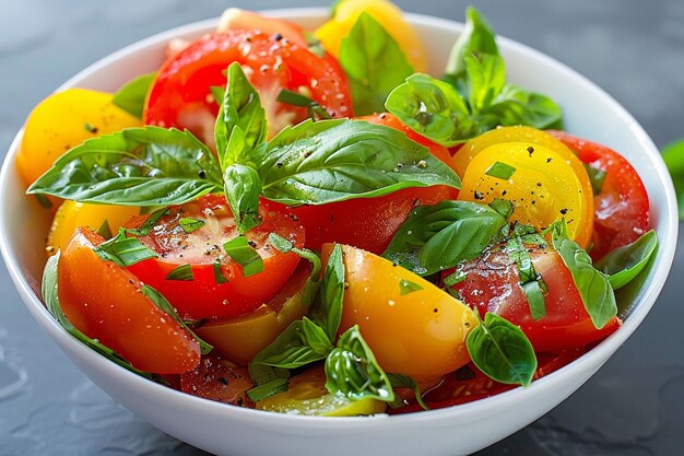 Summer tomato salad with basil