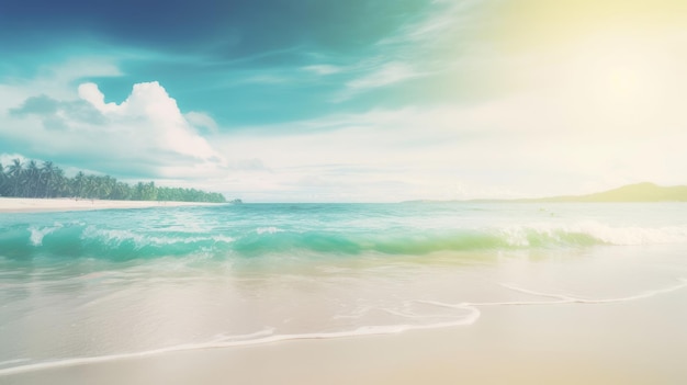 Summer tropical background Illustration AI GenerativexA