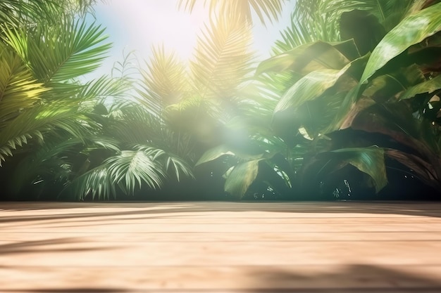 Summer tropical background Illustration AI GenerativexA