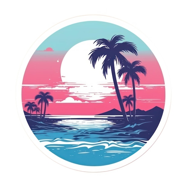 Summer tropical design for Tshirt