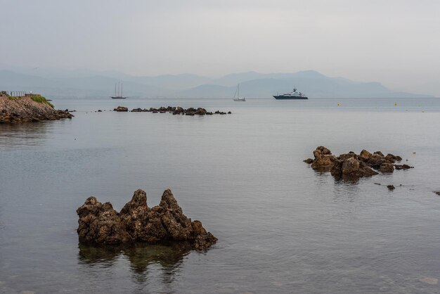 Summer vacation on the Mediterranean coast of the south of France in Antibes