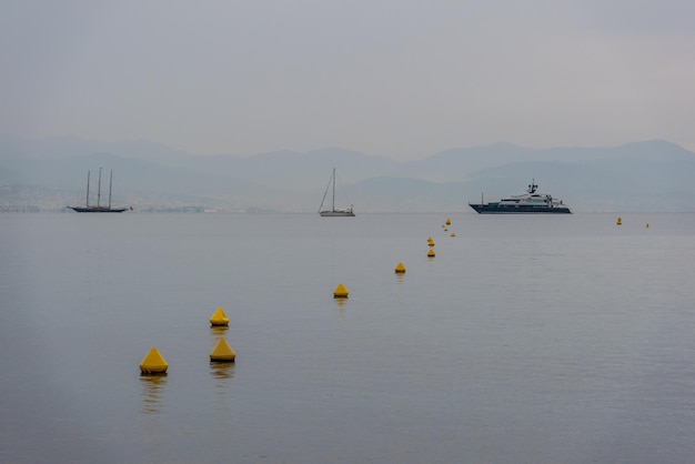 Summer vacation on the Mediterranean coast of the south of France in Antibes