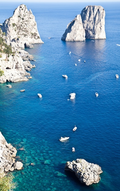 Summertime at Capri, beautiful isle in Naples Gulf, Italy