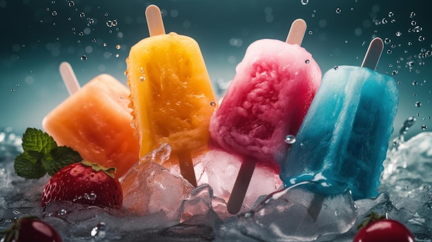 Summery Vibes Delicious and Colorful Ice Creams and Popsicles