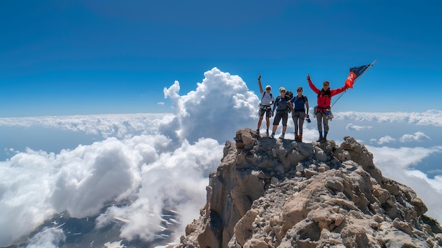 Photo the summit of the mountain