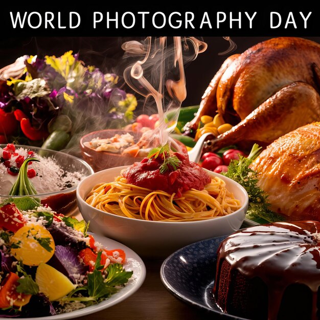 Photo sumptuous feast for world photography day