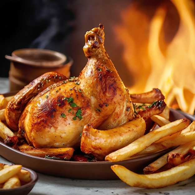 Sumptuous Roasted Whole Chicken Delight