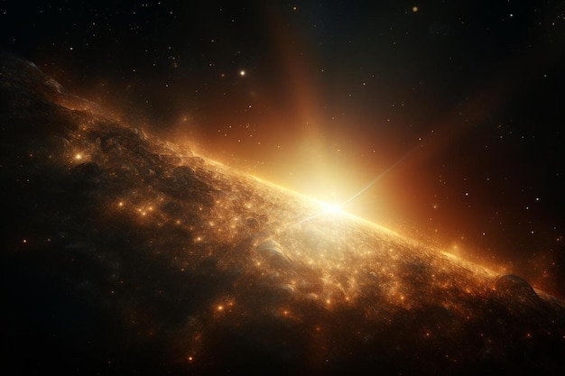 Sun Catching Glint of Distant Galaxy Sun Wallpape