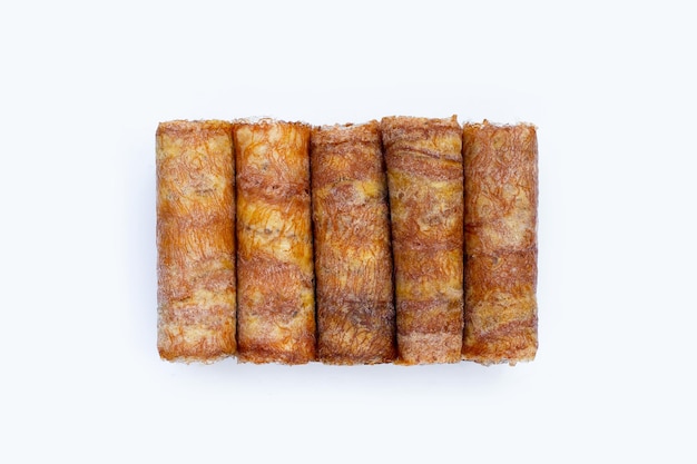 Sun dried banana roll snacks