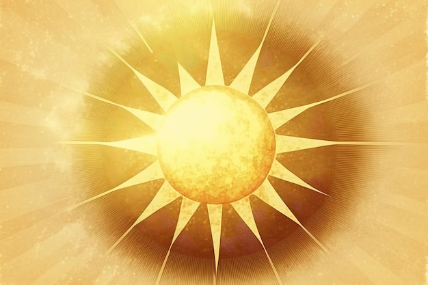 Sun illustration digital art