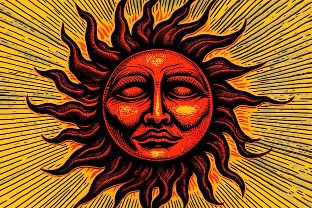 Sun illustration digital art