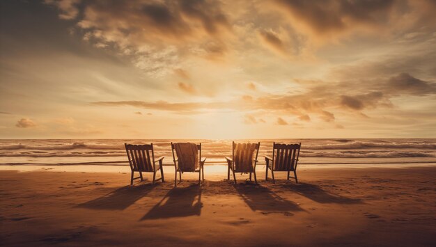 sun loungers on the beach