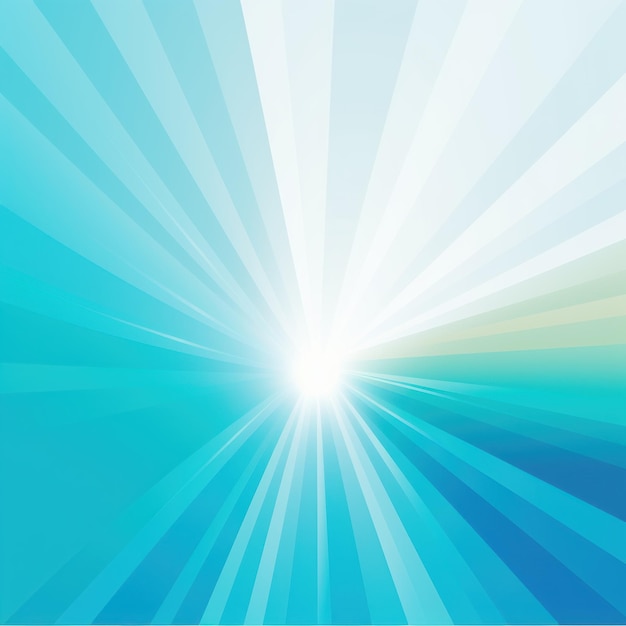 Sun rays background with gradient color blue and teal vector illustration Summer concept design bann