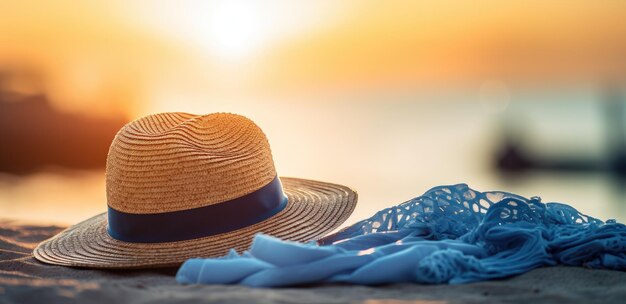 Sun shades towels sun hat and a towel