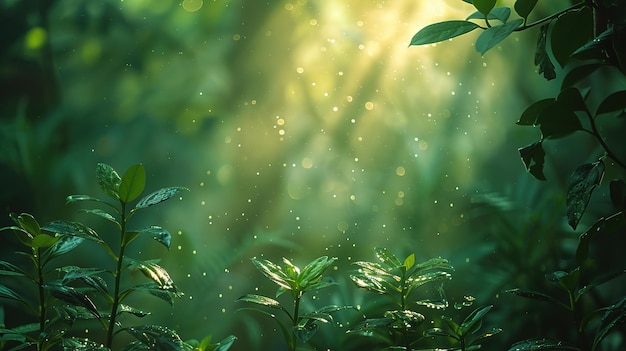 the sun shines through the leaves of a plant