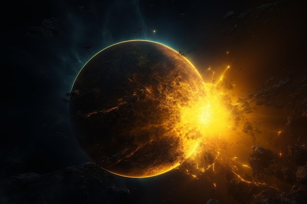 Sun space explosion Generate Ai