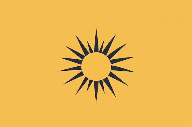 Photo a sun symbol with the sun on it