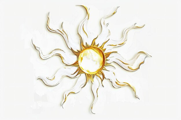 Sun on a white background