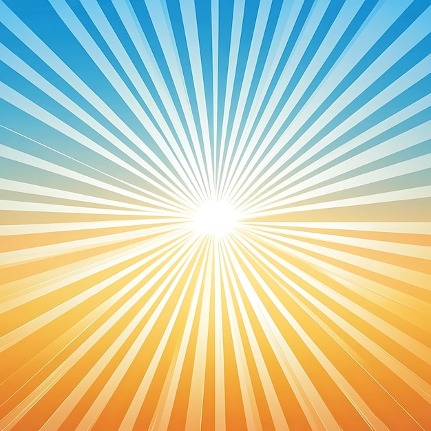 Photo a sun with a blue and orange background