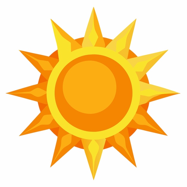 a sun with a star on it and a blue background