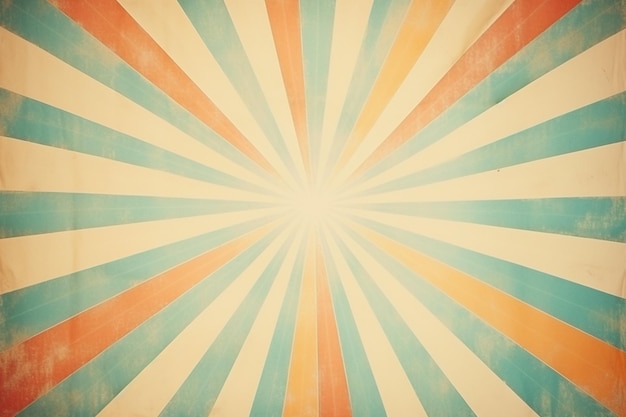 Sunburst background of carnival in vintage style