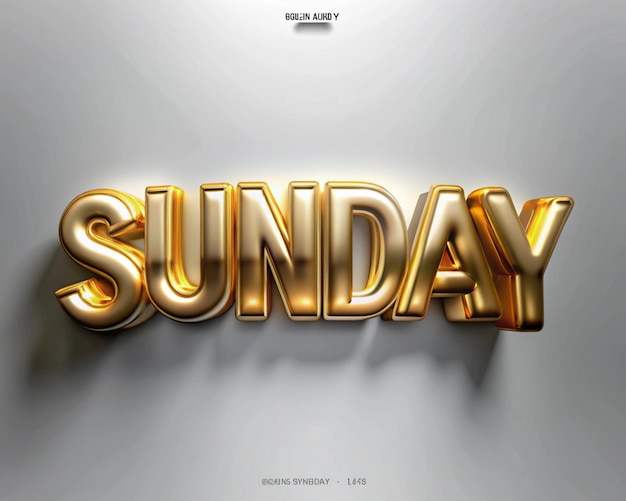 Photo sunday 3d editable text effect