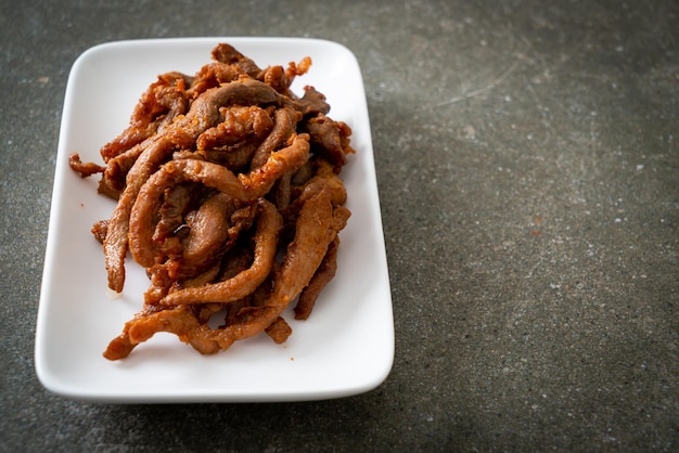 SunDried Pork on white plate