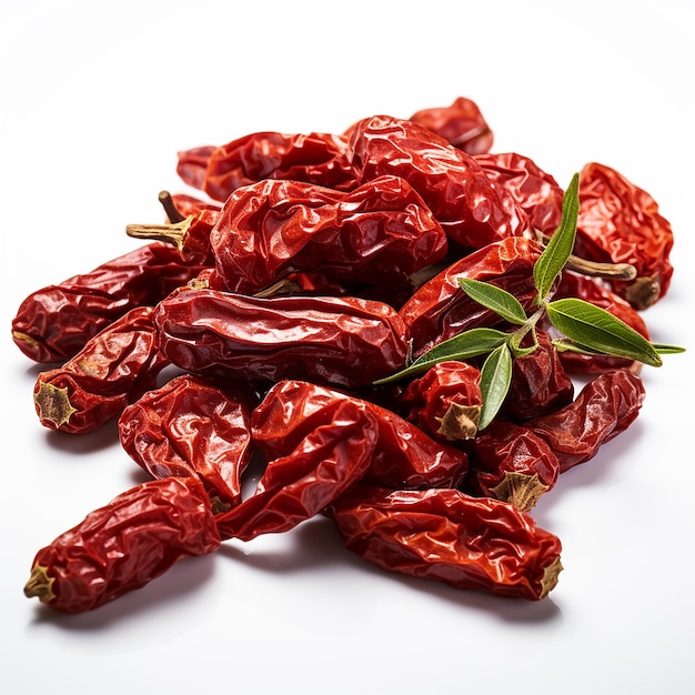 SunDried Tomatoes on White Background No Reflection