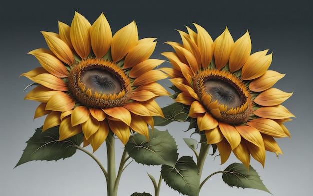 Sunflower Autumn flower design