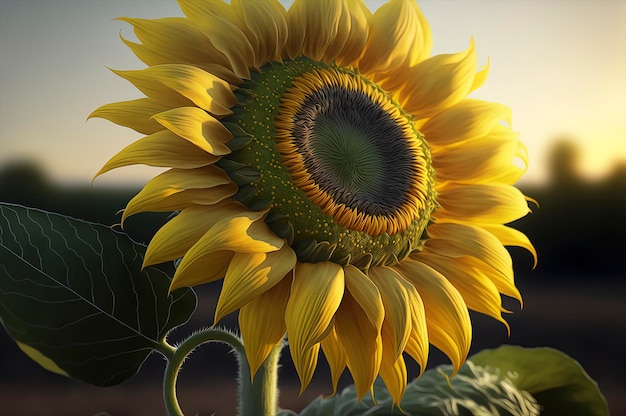 Sunflower cinematic sunny outdoor lightning