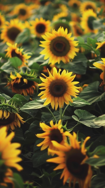 Sunflower field in bloom