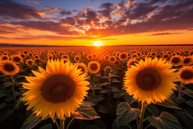 Sunflower field Generative Ai