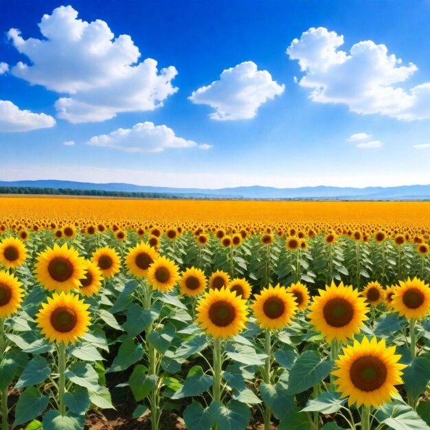 Sunflower field in summer