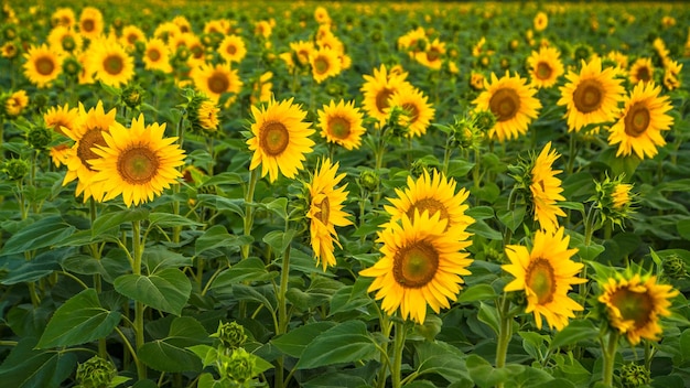 Sunflower with blue sky background