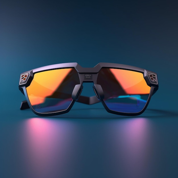 Sunglasses on black background