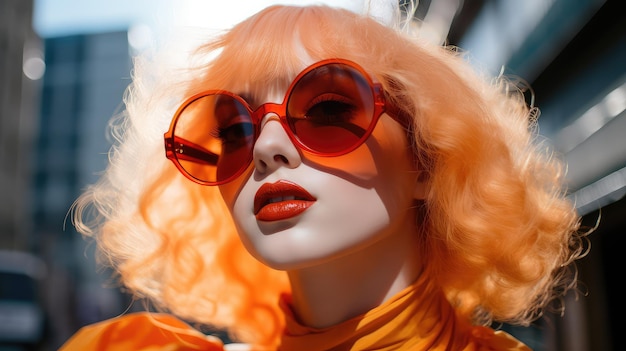 Photo sunglasses eyeglasses orange