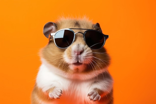 Photo sunglasses hamster mammal animal