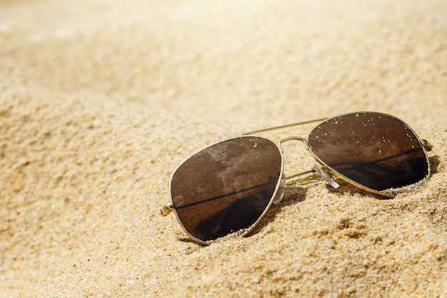 Sunglasses on the sand