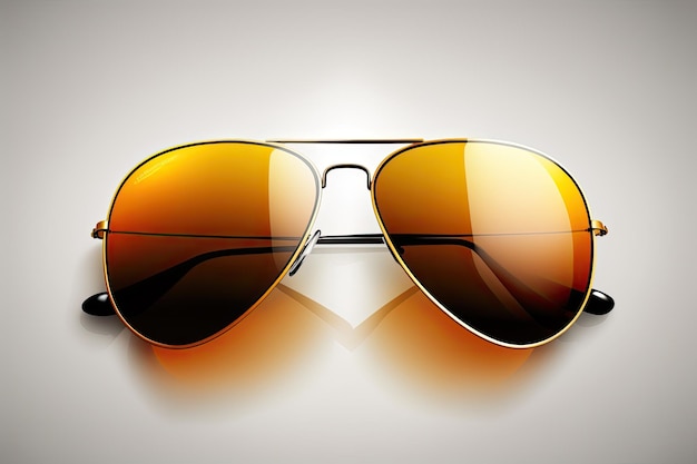 Sunglasses in style on a white background