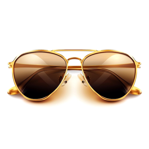 sunglasses with a gold frame and a pair of gold rims